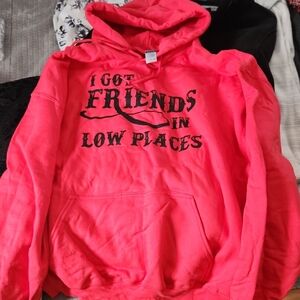 NWOT- Pink Graphic Hoodie-One Of A Kind!!
